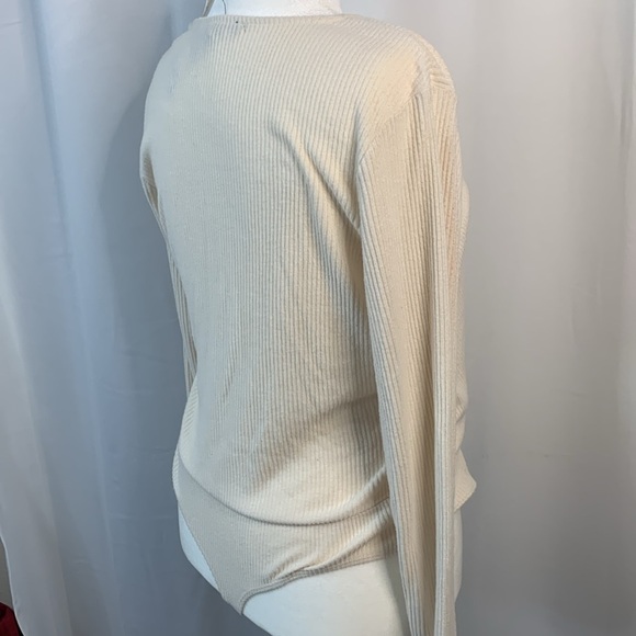 Express Cream Knit Sweater Bodysuit- NWT - Picture 8 of 14